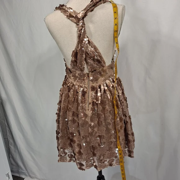 Lulu's Gold Got That Glam Sequined Dress - Picture 15 of 16